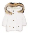 Bimbalò Fox Fur-trim Padded Coat In White
