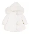 Bimbalò Fox Fur-trim Puffer Jacket In White