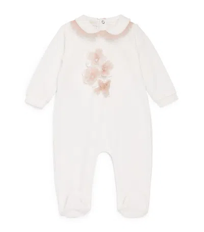 Bimbalò Kids' Ruffled Floral All-in-one In White