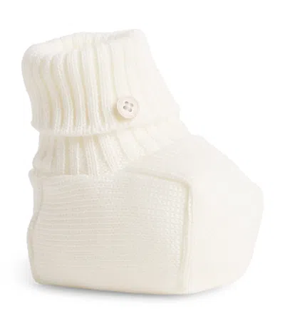 Bimbalò Kids' Bimbalo Wool Bow Booties In Ivory
