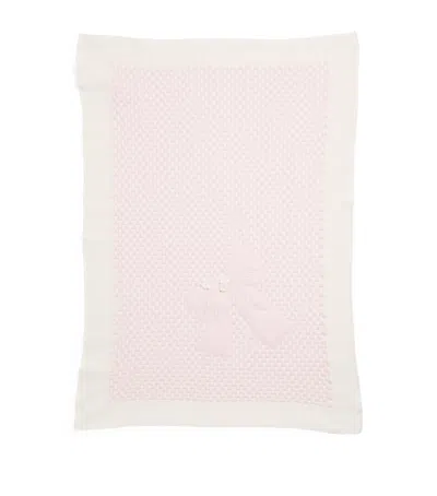 Bimbalò Wool Bow-detail Blanket In White