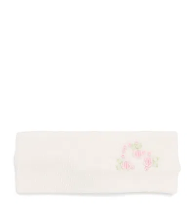 Bimbalò Kids' Bimbalo Wool Embroidered Headband In White