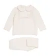 Bimbalò Wool Floral Sweater And Trousers Set In Pink