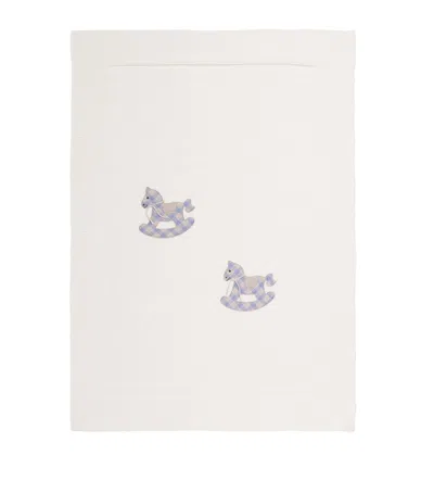 Bimbalò Wool Rocking Horse Blanket In White