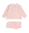 Bimbalò Wool Top And Trousers Set In Pink