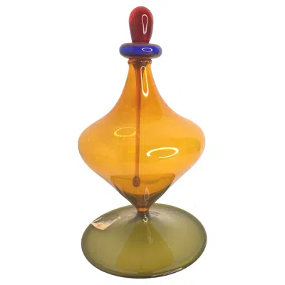 Pre-owned Bimini Glass Perfume Bottle Decanter Art Nouveau Glass, Bimini Art Antique Austria In Brown
