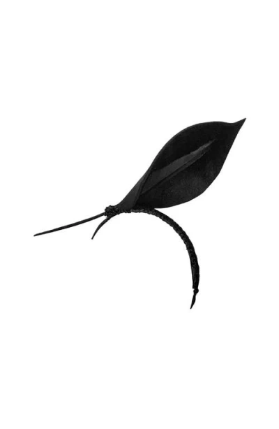 Binata Millinery Calla Felt Headband In Black