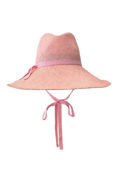 Binata Millinery Rosie Wide Brim Straw Hat In Metallic
