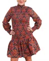 Bindu Clotilde Mini Dress In Rust In Multi