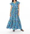 Bindu Cristi Playful Sleeves Top In Royal Blue In Blue
