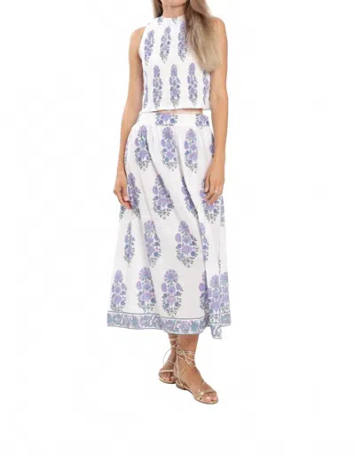 Bindu Flower Bridgitte Sleeveless Top In Lilac In Multi