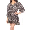 Bindu Nora Dress In Black Multi In Multi