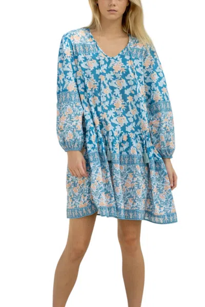 Bindu Renata Dress In Teal In Multi