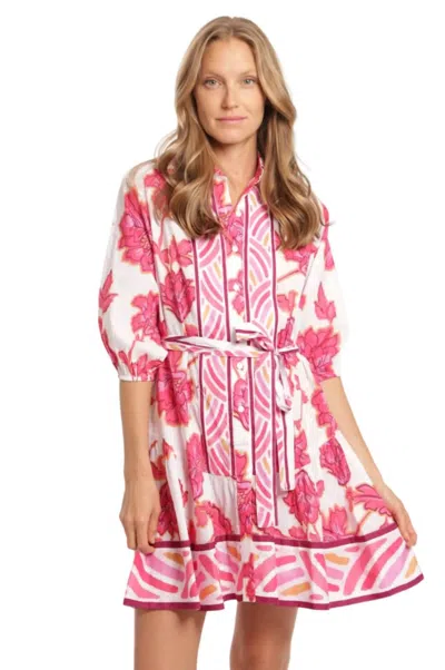 Bindu Selena Mini Dress In Pink Lotus
