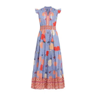 Bindu Women's Anais Maxi  Dress - Blue Toile