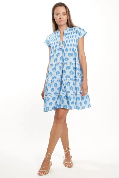Bindu Women's Blue Dalia Dress - Deep Sky