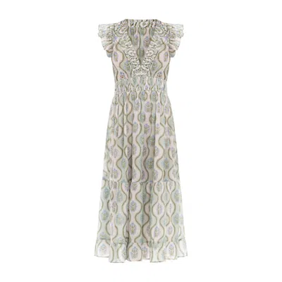 Bindu Women's Cora Dress - Soft Mint In Gray