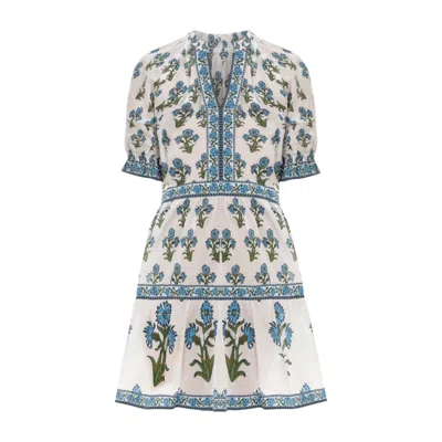 Bindu Women's Eliana Dress - Blue Blossom In Multi