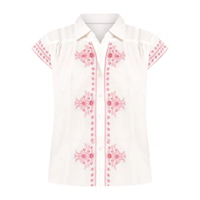 Bindu Women's Esmeralda Blouse - White Blush