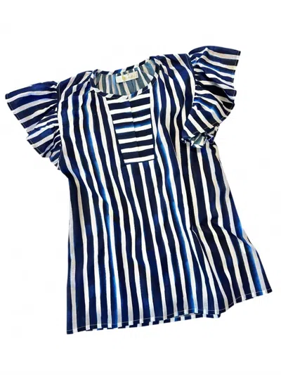Bindu Women's Marion Top In Navy In Black