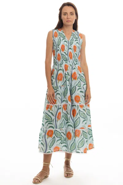 Bindu Women's Nadia Dress - Light Sea In Multi