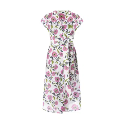 Bindu Women's Paige Dress - Magenta Gerbera In Multi