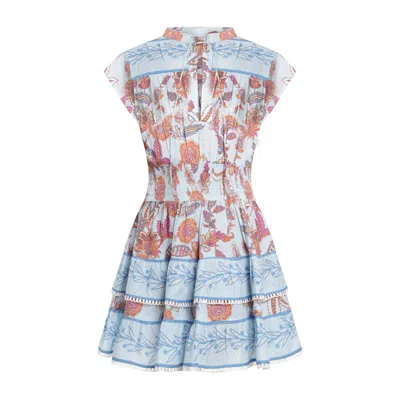 Bindu Women's Poppy Dress - Blue Botanical