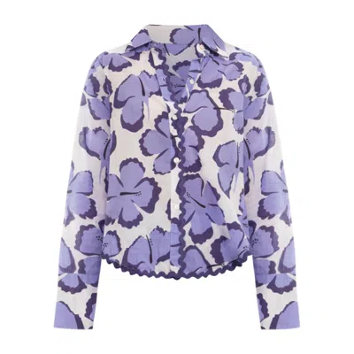 Bindu Women's Purple Maggie Blouse - Violet