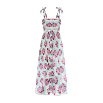 Bindu Women's Purple Mika Dress - Aqua Magenta