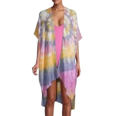 Bindya Ny Open Front Kimono Swim Cover Up In Multi