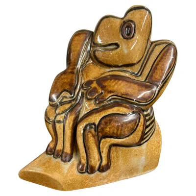 Pre-owned Bing & Grøndahl Abstract Ceramic Figure #7047 By Sten Lykke Madsen Fabeldyr Line For B&g In Brown