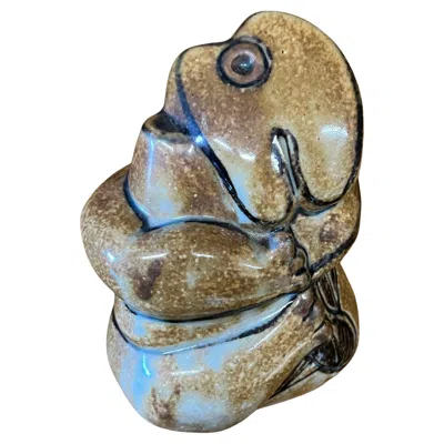 Pre-owned Bing & Grøndahl Abstract Ceramic Figure #7048 By Sten Lykke Madsen For Bing & Grondahl In Gray