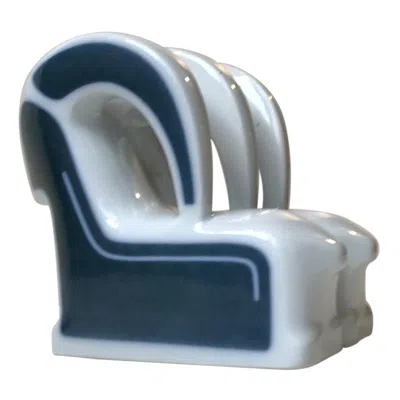 Pre-owned Bing & Grøndahl Abstract Goat Porcelain Figurine By Agnethe Jørgensen, 1970s In Gray