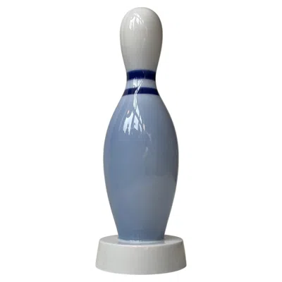 Pre-owned Bing & Grøndahl Vintage Bowling Pin In Glazed Porcelain By Bing & Grondahl, Denmark, 1970s In Gray