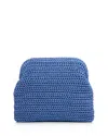 Binge Knitting Paloma Woven Pouch In Moonstone