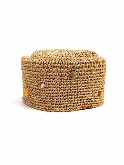 Bingin Diaries Women's Neutrals Handmade Crochet Pillbox In Brown