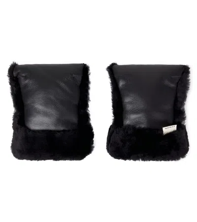 Binibamba Baby Buggy Shearling Mittens In Black