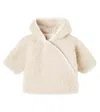 Binibamba Baby Hooded Wool Jacket In Sand