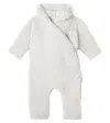 Binibamba Baby Hooded Wool Onesie In Gray