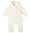 Binibamba Baby Hooded Wool Teddy Onesie In White