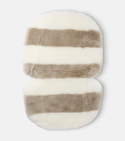 Binibamba Baby Snuggler® Striped Shearling Stroller Liner In Multicoloured