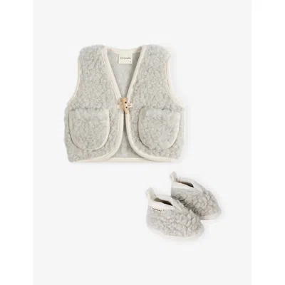 Binibamba Babies' Cloud Cosy Knit Merino-wool Gift Set 0-12 Months In Brown