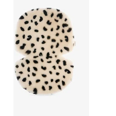 Binibamba Babies' Leopard-print Sheepskin Pram Liner In Animal Print