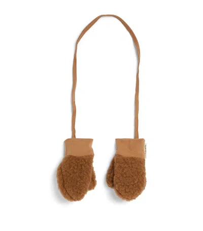Binibamba Merino Wool Bruno Mittens In Brown