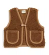 Binibamba Merino Wool Gilet In Brown