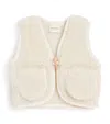 Binibamba Merino Wool Gilet In Brown