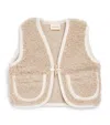 Binibamba Merino Wool Gilet In Brown