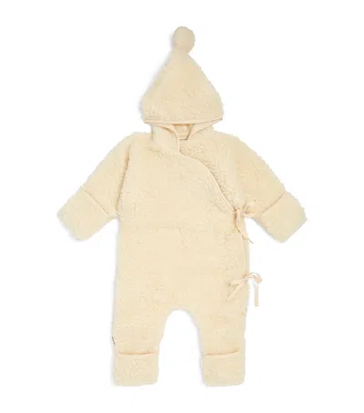 Binibamba Kids' Merino Wool Snugglesuit In White