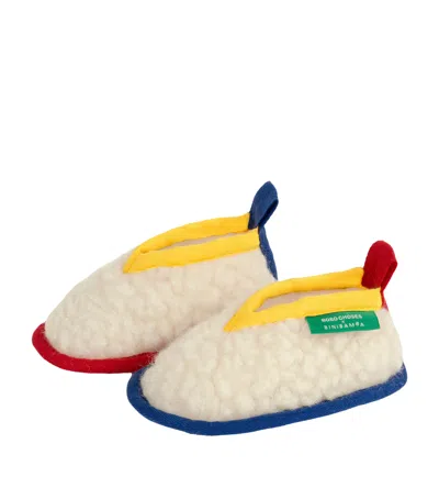 Binibamba Kids' X Bobo Choses Merin Wool Booties In White