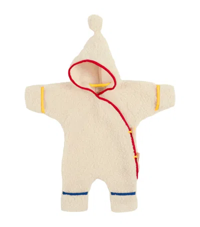 Binibamba Kids' X Bobo Choses Merino Wool Snugglesuit In White
